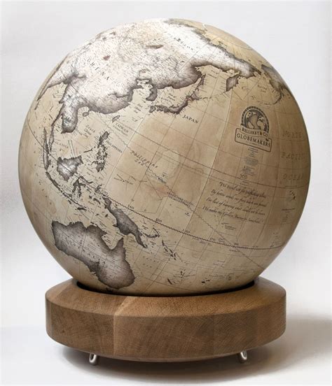 Bellerby And Co 36cm Albion Desk Globe In Ochre Modern Globemakers