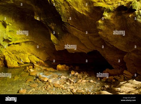 Cave With An Underground River Stock Photo Alamy