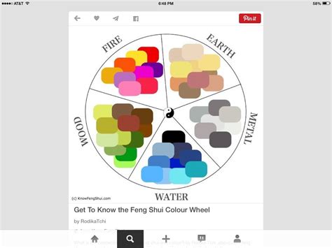 At its most basic level, feng shui (pronounced fung shway) is a decorating discipline based on the belief that our surroundings affect us. Feng Shui color wheel. | Feng shui colours, Feng shui ...