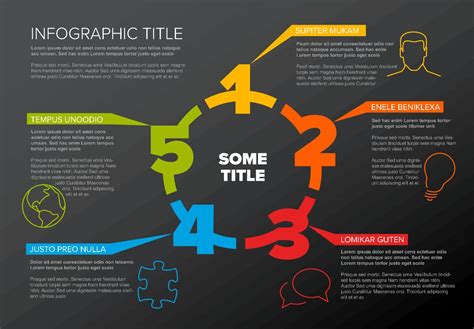 Five Steps Cycle Template Infographic Stock Image Vectorgrove