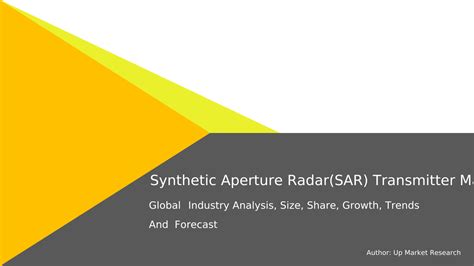 Synthetic Aperture Radarsar Transmitter Market Research Report 2023 2031