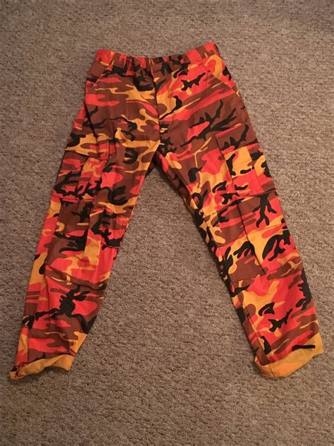 Military Orange Military Camo Pants Grailed