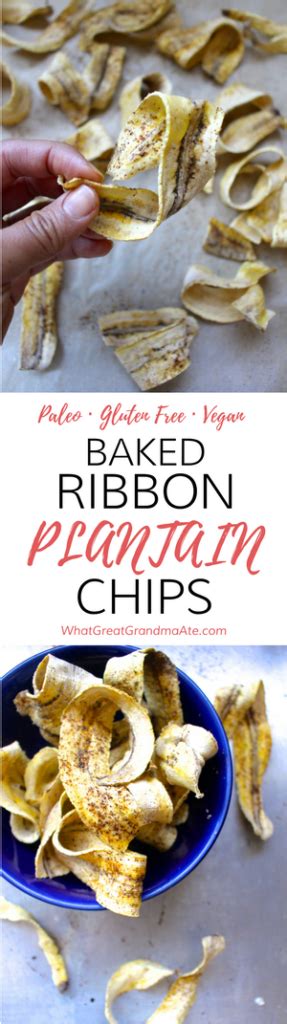 Baked Ribbon Plantain Chips What Great Grandma Ate