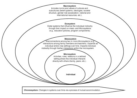 Figure 1 Ecological Model Of Interplay Among Persons And Contexts Ecological Systems Theory