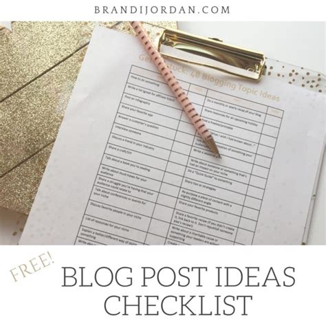 48 Blog Topic Ideas For Any Niche And Free Checklist