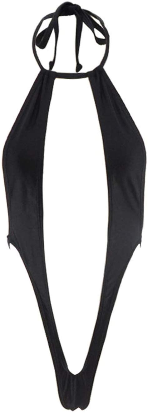 Sherrylo Exotic Micro Mini Monokini Black Thong Swimsuit Swimwear Bathing Suits Amazon Ca