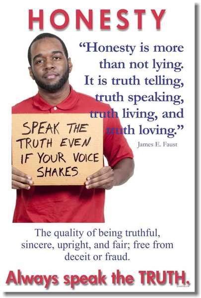 Honesty Always Speak The Truth Honesty Is More Than Not Lying It