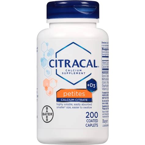 We did not find results for: Citracal +d3 Petites Calcium Supplement Coated Caplets 200 ...