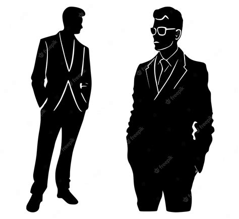 premium vector men silhouette