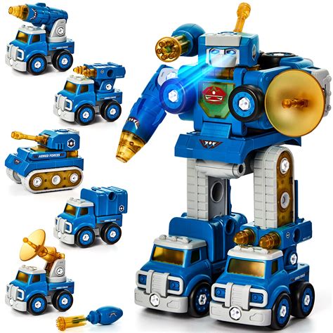 Buy Cubicfun Take Apart Robot Toys Vehicle Set 5 In 1 Construction Toys