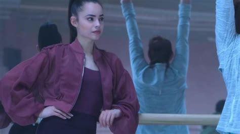 Sheer Red Jacket Worn By April Sofia Carson In Feel The Beat Spotern