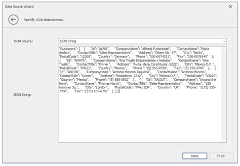 JSON Data Source Business Intelligence Dashboard DevExpress Documentation