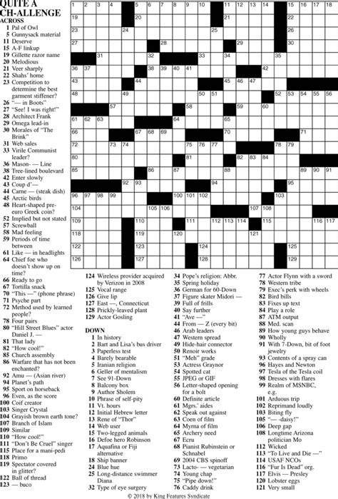 Frank Longo Printable Crossword Puzzles