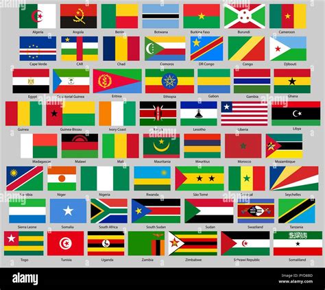 African Countries Flags Stock Vector Images Alamy