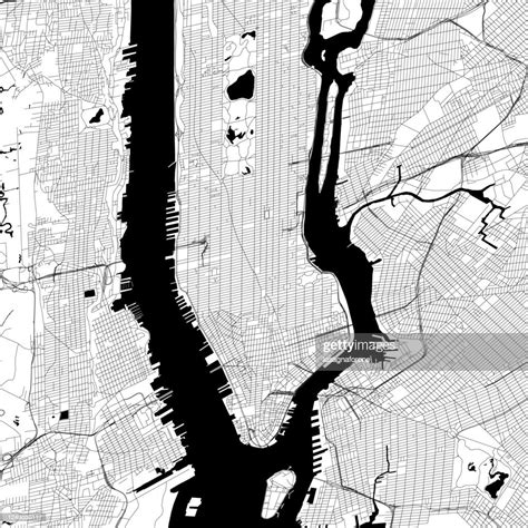 New York City Manhattan Vector Carte Illustration Getty Images