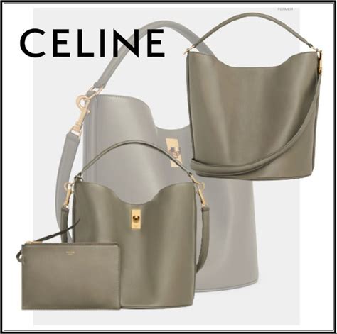 Celine Cruise Bucket Bag In Smooth Calfskin Cr Gr In
