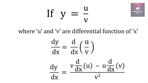 Uv Rule Of Derivative Differentiation Derivative Of Division