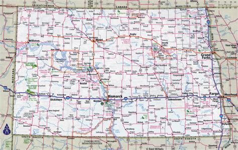 Printable Map Of North Dakota Printable Maps