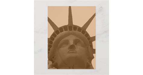 Vintage Sepia Tone Statue Of Liberty Postcard Zazzle
