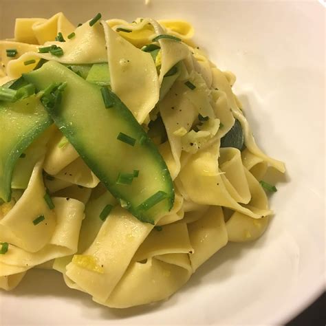 Tossed Zucchini Ribbons And Pasta