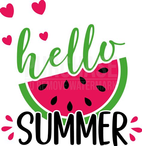 Hello Summer Svg • Summer Watermelon T Shirt Design Summer Watermelon