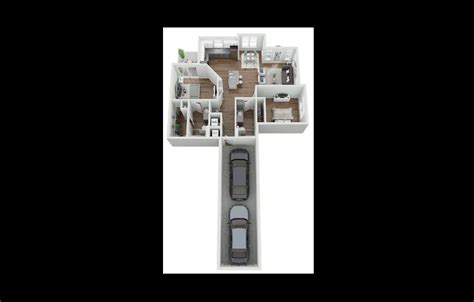 Wegner B2 With Garage Floor Plans 1 Bedroom Apartments Indianapolis