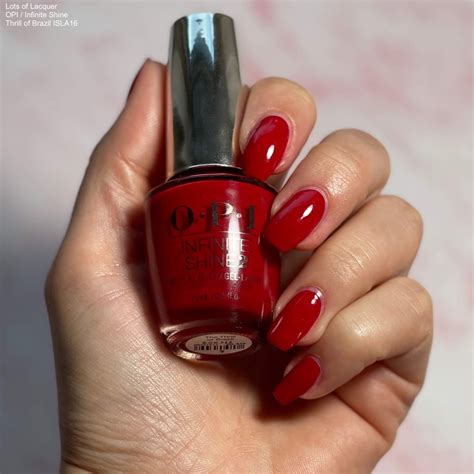 OPI Big Apple Red VS Thrill Of Brazil Lots Of Lacquer
