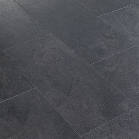 Большая ванная комната в стиле. Black Slate Tile-Effect Laminate Flooring | Laminat