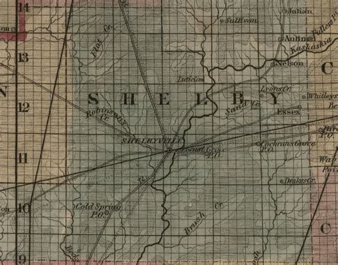 Shelby County New Sectional Map Of The State Of Illinois 1836