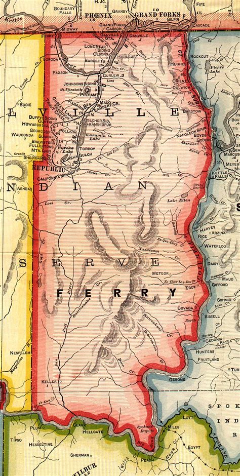 Ferry County Washington Maps And Gazetteers