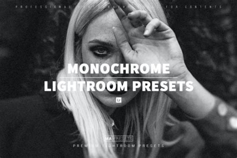 10 Monochrome Lightroom Presets Graphic By Mapresets · Creative Fabrica