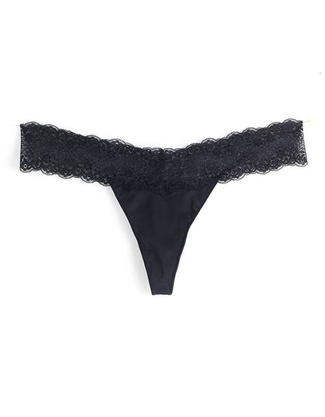 Lyst Le Mystere Perfect Pair Lace Thong Panties In Black
