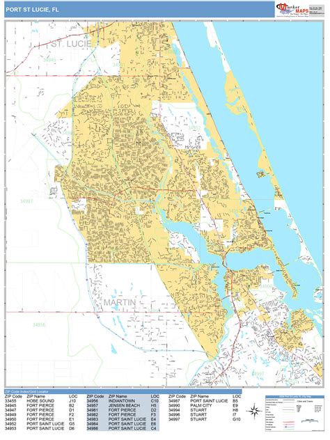 Port St Lucie Florida Map Map