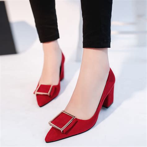 2016 New Red High Heels Pointed Toe Classics Women Pumps Patent Leather