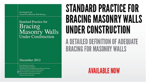 Standard Practice For Bracing Masonry Walls Under Construction Now Available