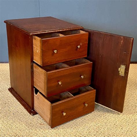 19th Century Three Drawer Collectors Cabinet - Tantalus Barrels & Boxes ...