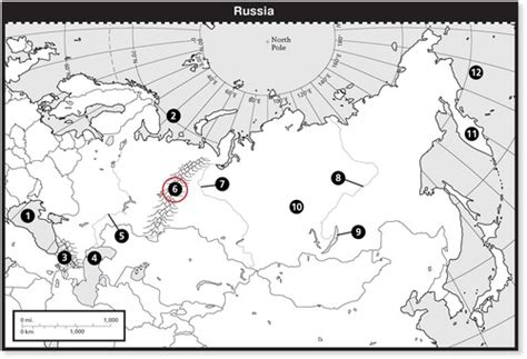 Russia Physical Map Russia Map Quiz Flashcards Quizlet