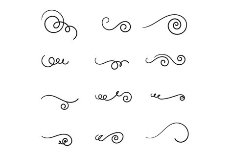 Doodle Flourishes Swirls Graphic By GwensGraphicstudio Creative Fabrica