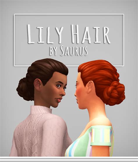 Lily Hair Saurus On Patreon Sims Hair Sims 4 Decades Challenge