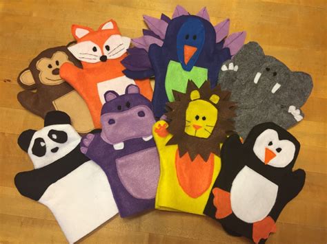 Felt Zoo Animal Hand Puppets Tutorial And Free Printable Patterns