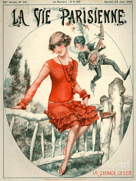 1920s France La Vie Parisienne Magazine Drawing By The Advertising