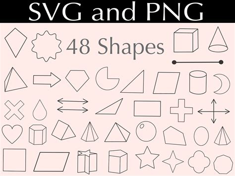 Shapes Svg Shapes Bundle Svg Geometric Svg Shapes Cut Etsy