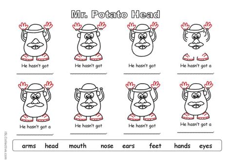 Mr Potato Head Picture Description English Esl Worksheets Pdf And Doc