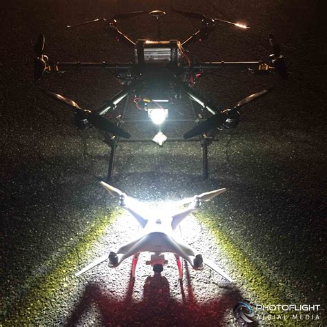 Aerial Drone Photography And Video Service At Night Nighttime Services