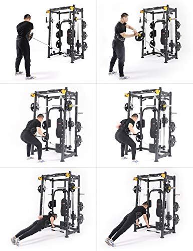 Altas Strength Al 3000 Multi Function Smith Machine Black And Yellow