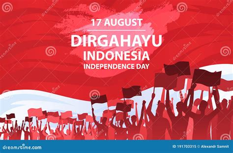 Dirgahayu Republik Indonesia Stock Vector Illustration Of Indonesian Th