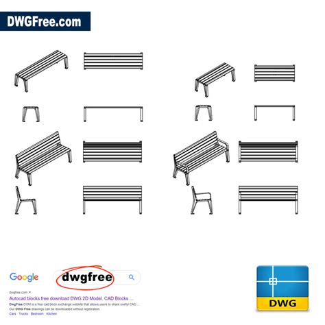 Cad Benches Furniture Dwg Free Drawing Top Autocad Files