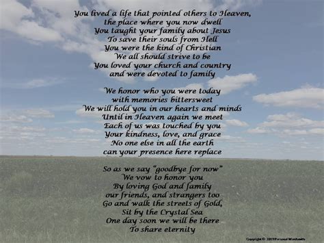 Celebration Of Life Poetry Print Prayer Poem For Funeral Remembrance