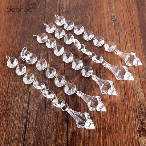 Dophee 5 Strands Acrylic Crystal Bead Hanging Garland Chandelier