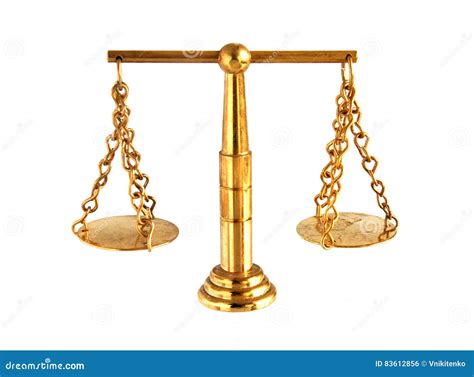 Vintage Brass Balance Scale Stock Photo Image Of Brass Single 83612856